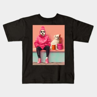 Weird Dog Hipster Fashionable Kids T-Shirt